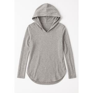 Aerie Just Add Leggings Gray Hoodie Women’s Small Soft Knit Sweater Long Sleeve